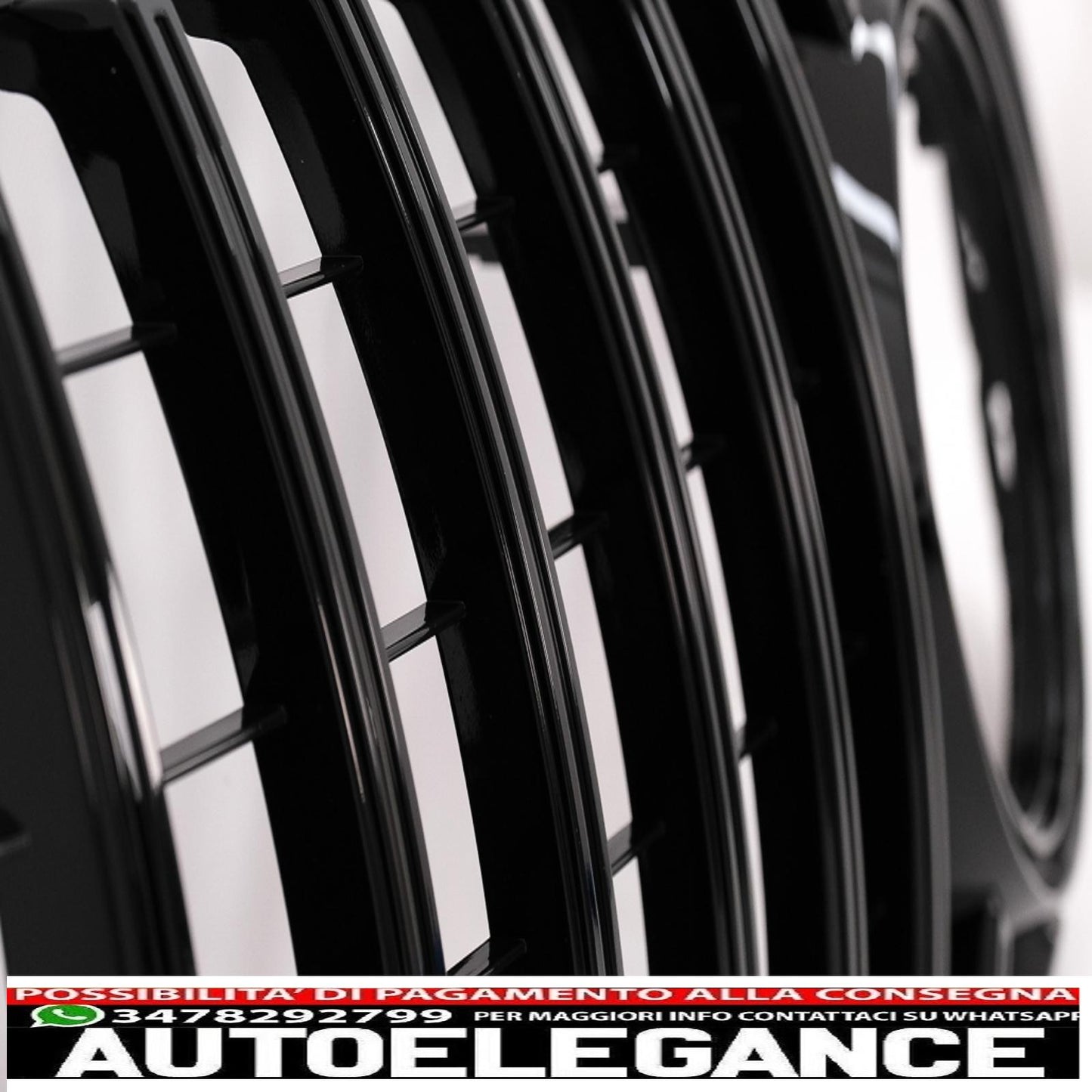 central grille suitable for mercedes gls x166 facelift (2016-2018) gtr design black 