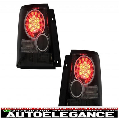 Rear Bumper with LED Tail Lights Black Suitable for Land Range Rover Sport L320 (2005-2013) Autobiography Design