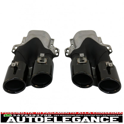 diffusore posteriore con terminali di scarico adatto per mercedes classe e c238 a238 amg sport line coupe cabrio (2016-2019) e53 design pacchetto notturno