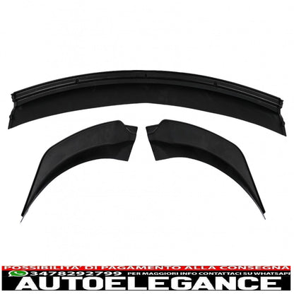 Front Bumper Spoiler Lip Add-on Fits Tesla Model Y (2020-up) Piano Black