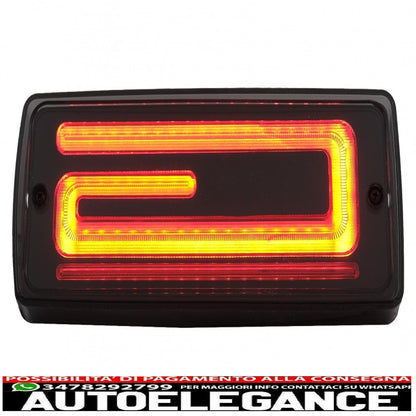 led rear lights light bar suitable for mercedes g class w463 (2008-2017) restyling 2018 dynamic design sequential cornering lights dynamic start smoke