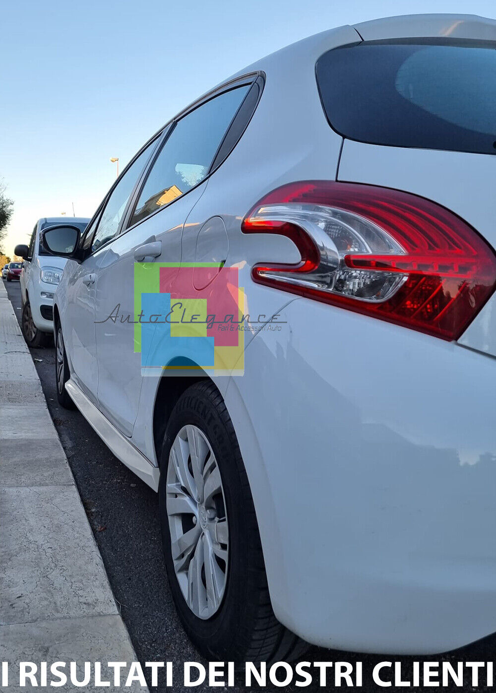 MINIGONNE ADATTE A PEUGEOT 208 SPOILER ABS DESIGN SPORT SOTTO PORTA ..-