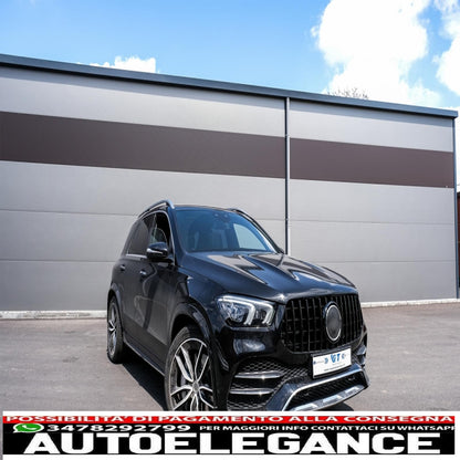 Griglia anteriore centrale adatta per mercedes gle suv w167 v167 gle coupe c167 pacchetto sportivo (2019-up) gtr design panamericana tutto nero