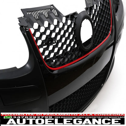 Front bumper suitable for vw golf v 5 mk5 (2003-2007) gti design with xenon look headlights right hand drive 