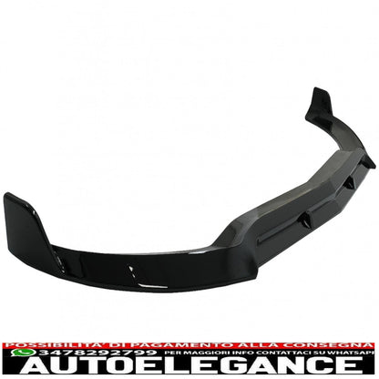 Front bumper lip suitable for mercedes c class w205 sedan s205 t-modell a205 cabriolet c205 coupe (2014-2019) sport line piano black