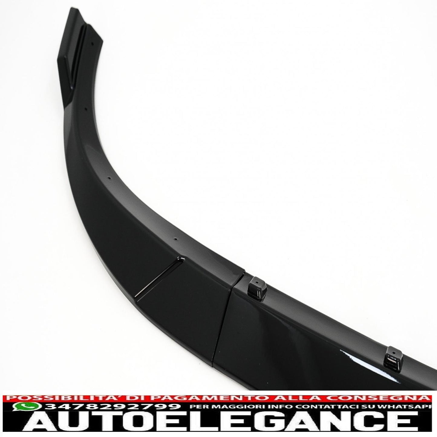 Front Bumper Spoiler Lip Extension Fit For Mercedes C Class W204 S204 C204 Sport Line (2011-2014) Piano Black