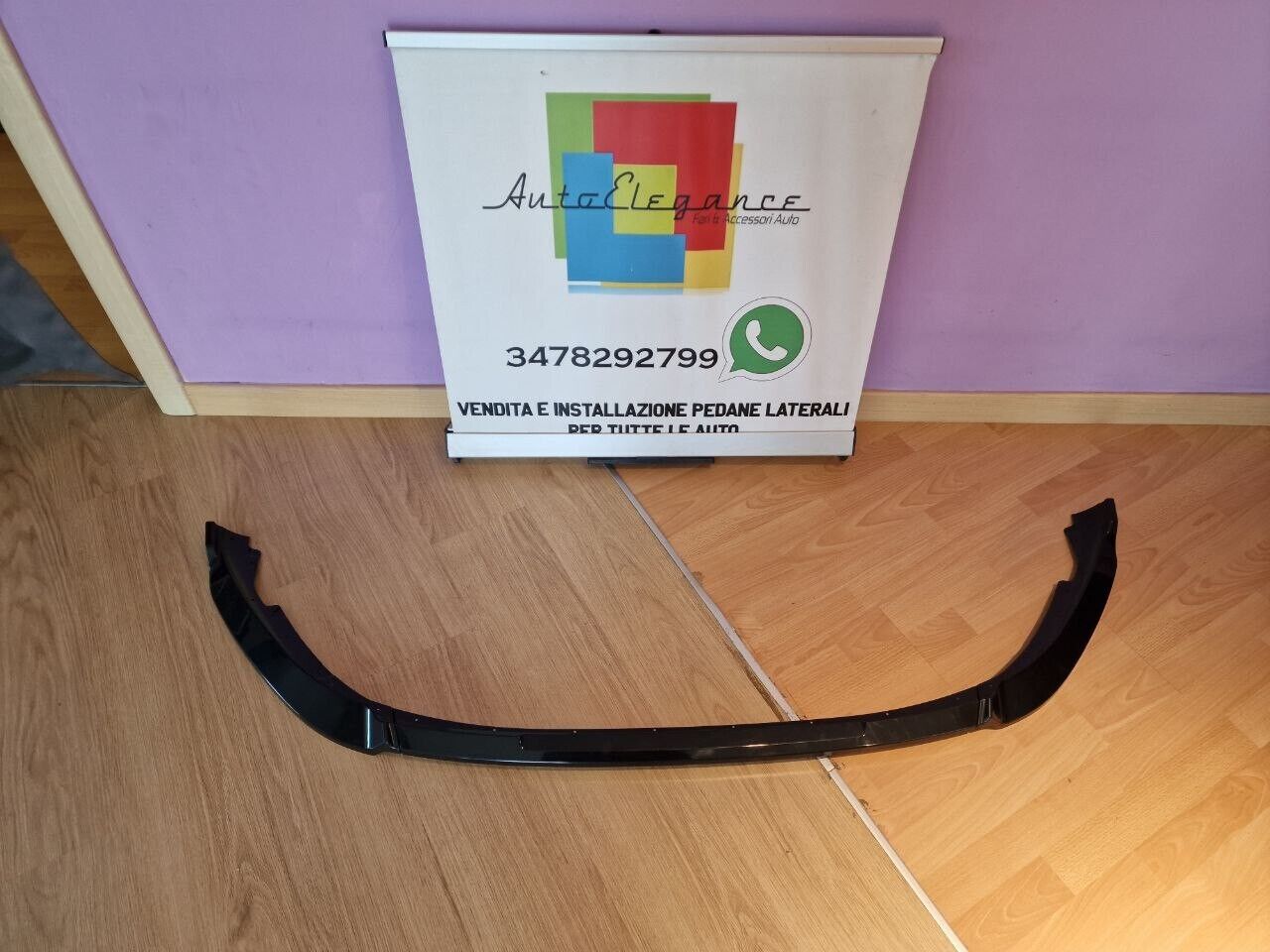 SPLITTER 3 PIECES SUITABLE FOR RENAULT CLIO 5 RS LOOK EVO V1 BLACK