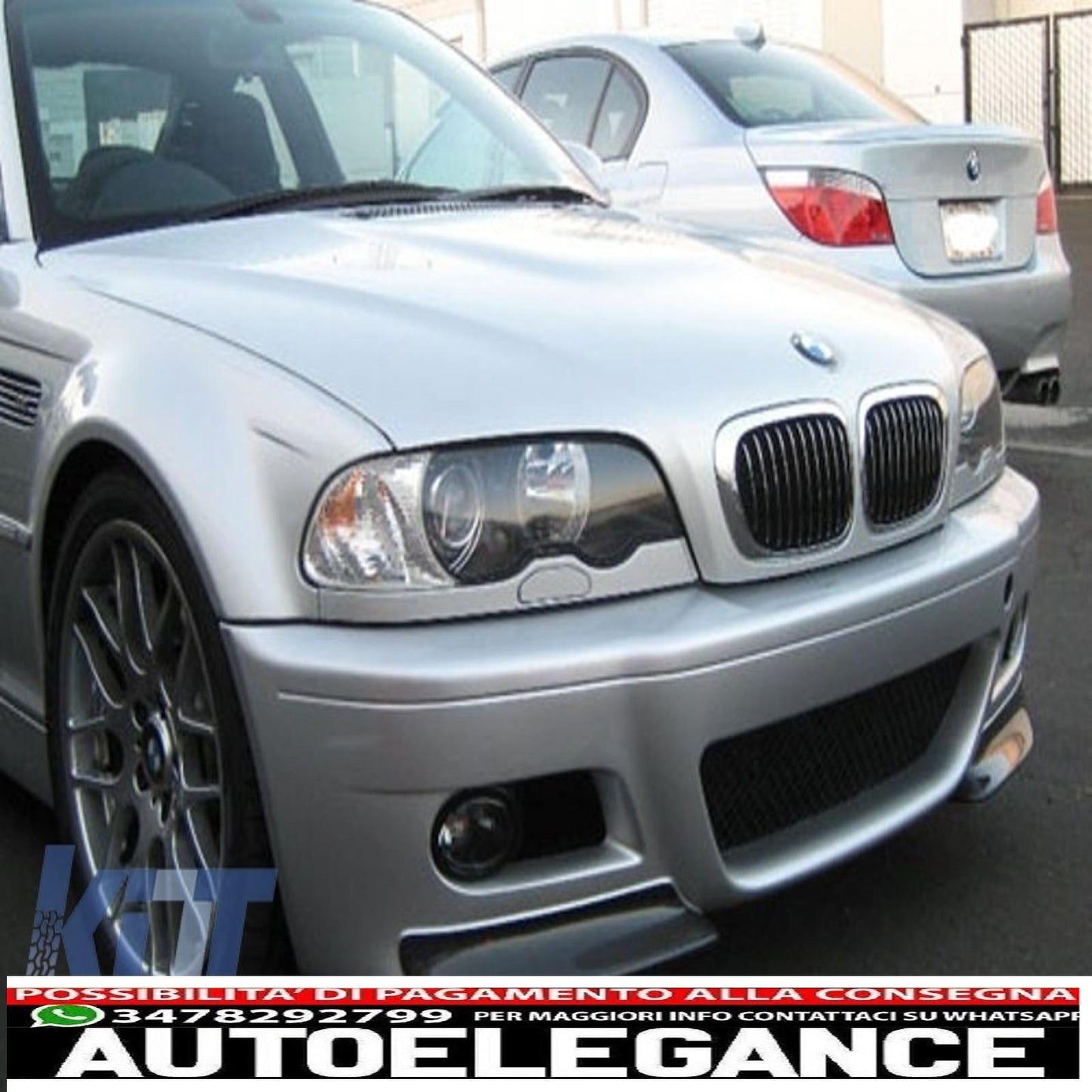 front bumper suitable for bmw 3 series coupe/cabrio/saloon/station wagon e46 (1998-2004) m3 design with air ducts, air intakes and splitter csl design in carbon