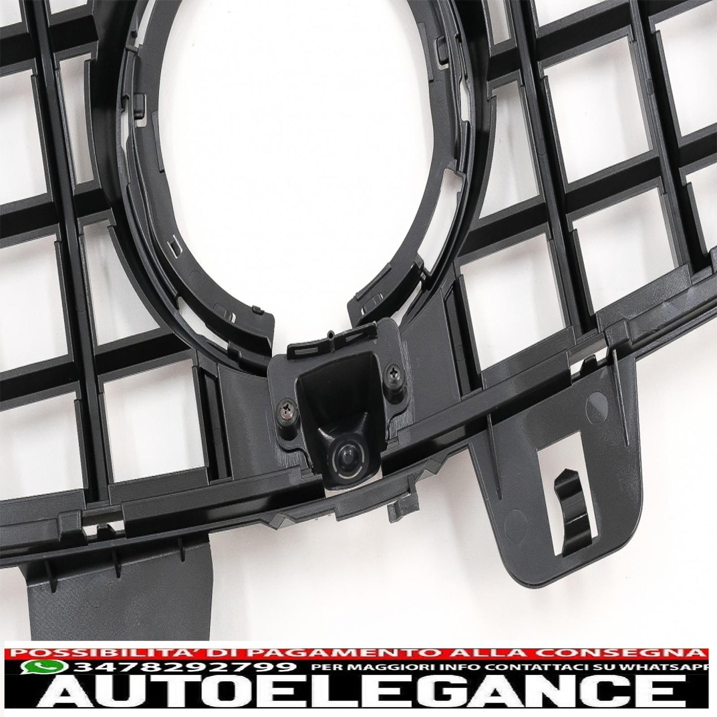 central grille suitable for mercedes v class w447 facelift (2020 onwards) gt r design panamericana black chrome