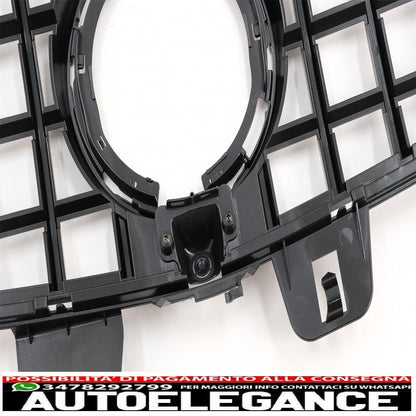 central grille suitable for mercedes v class w447 facelift (2020 onwards) gt r design panamericana black chrome