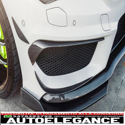 Front Bumper Splitter Aerodynamic Wings Suitable For Mercedes Benz CLA W117 C117 X117 (2013-2016) CLA45 A-Design Carbon Film Cover
