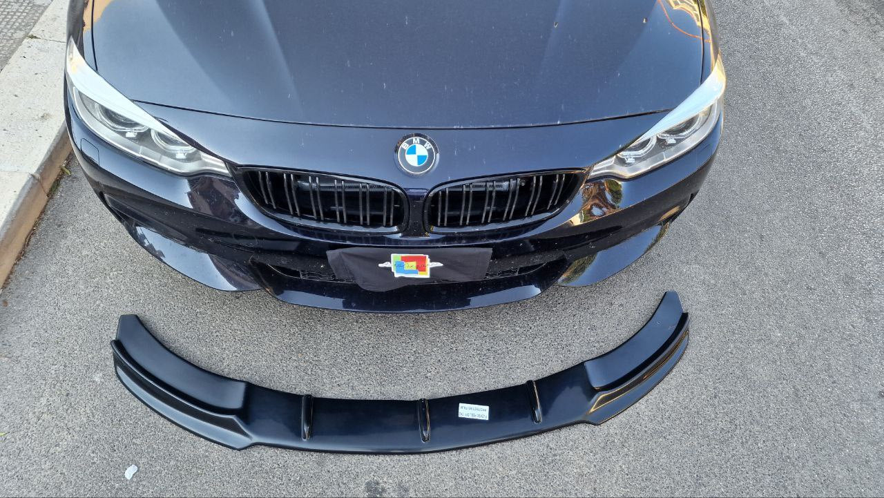 SPLITTER SUITABLE FOR BMW 4 SERIES F32 F33 F36 MSPORT LOOK GLOSSY BLACK SPORTY