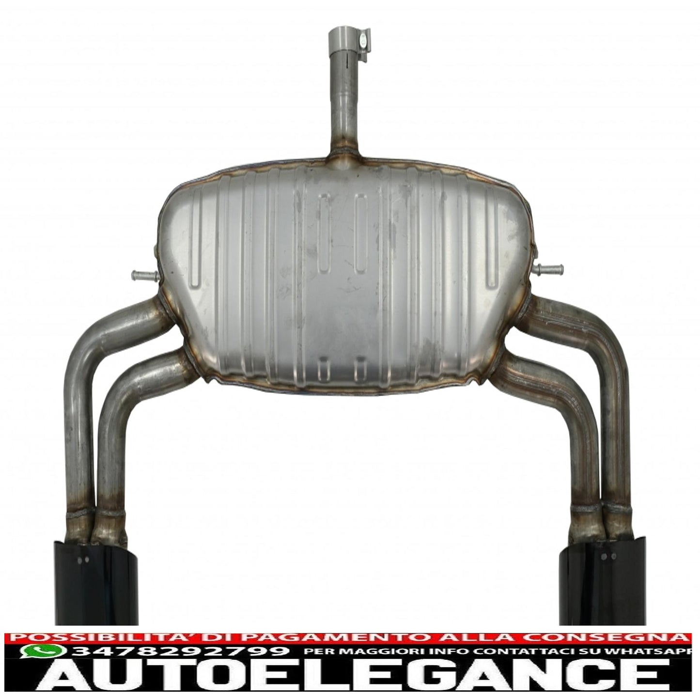 complete exhaust system suitable for audi a3 8v sedan/cabrio (2012-2019) rs3 design piano black tips 