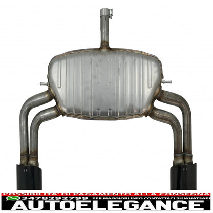 complete exhaust system suitable for audi a3 8v sedan/cabrio (2012-2019) rs3 design piano black tips 