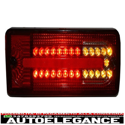 led rear lights suitable for mercedes g class w463 (1989-2015) red transparent