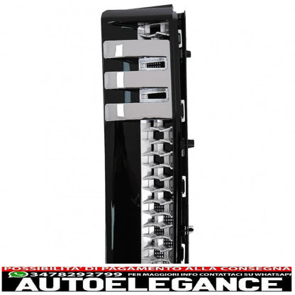 central grille and side vents group suitable for land rover vogue l322 iii (2010-2012) autobiography look black edition