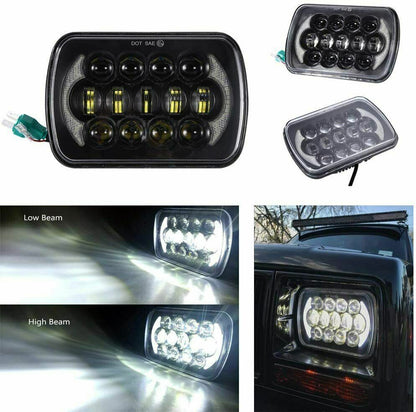 COPPIA FARI PER JEEP WRANGLER YJ FANALI ANTERIORE FULL LED DIURNE DRL 0165 AUTOELEGANCERICAMBI