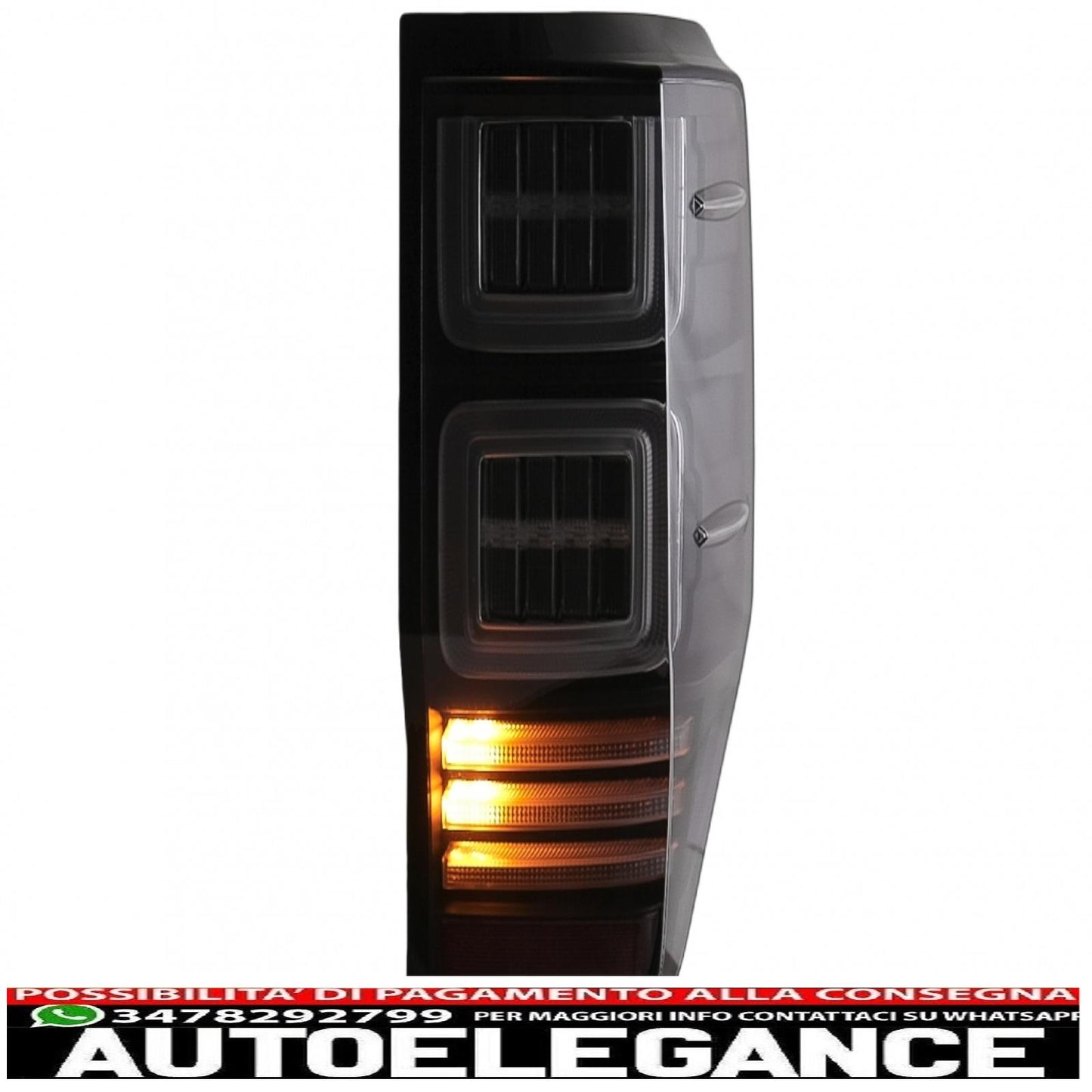 led rear lights suitable for ford ranger (2012-2018) transparent with dynamic sequential direction indicators