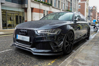 SPLITTER ADATTO PER AUDI A6 4G C7 2015-2018 RS6 (AFTER) LOOK NERO LUCIDO