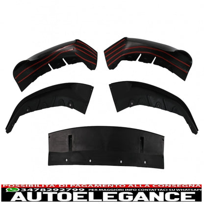 Front Bumper Spoiler Lip Fit For BMW 5 Series G30 Limousine G31 Touring (2017-2019) M Sport Design Piano Black 