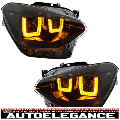 osram ledriving full led headlights suitable for bmw serie 1 f20 f21 (06.2011-03.2015) with direction indicators on the mirrors osram full ledriving dynamic sequential cornering lights