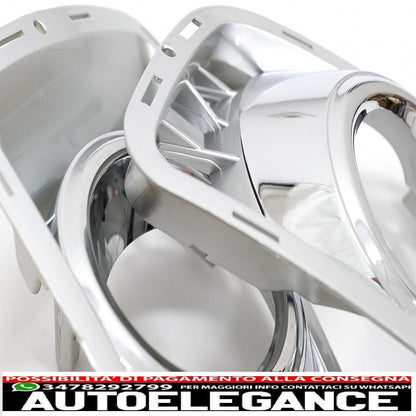 Griglia inferiore paraurti anteriore con coperture fendinebbia adatta per Land Range Rover Vogue III L322 (2010-2012) design autobiografia cromata