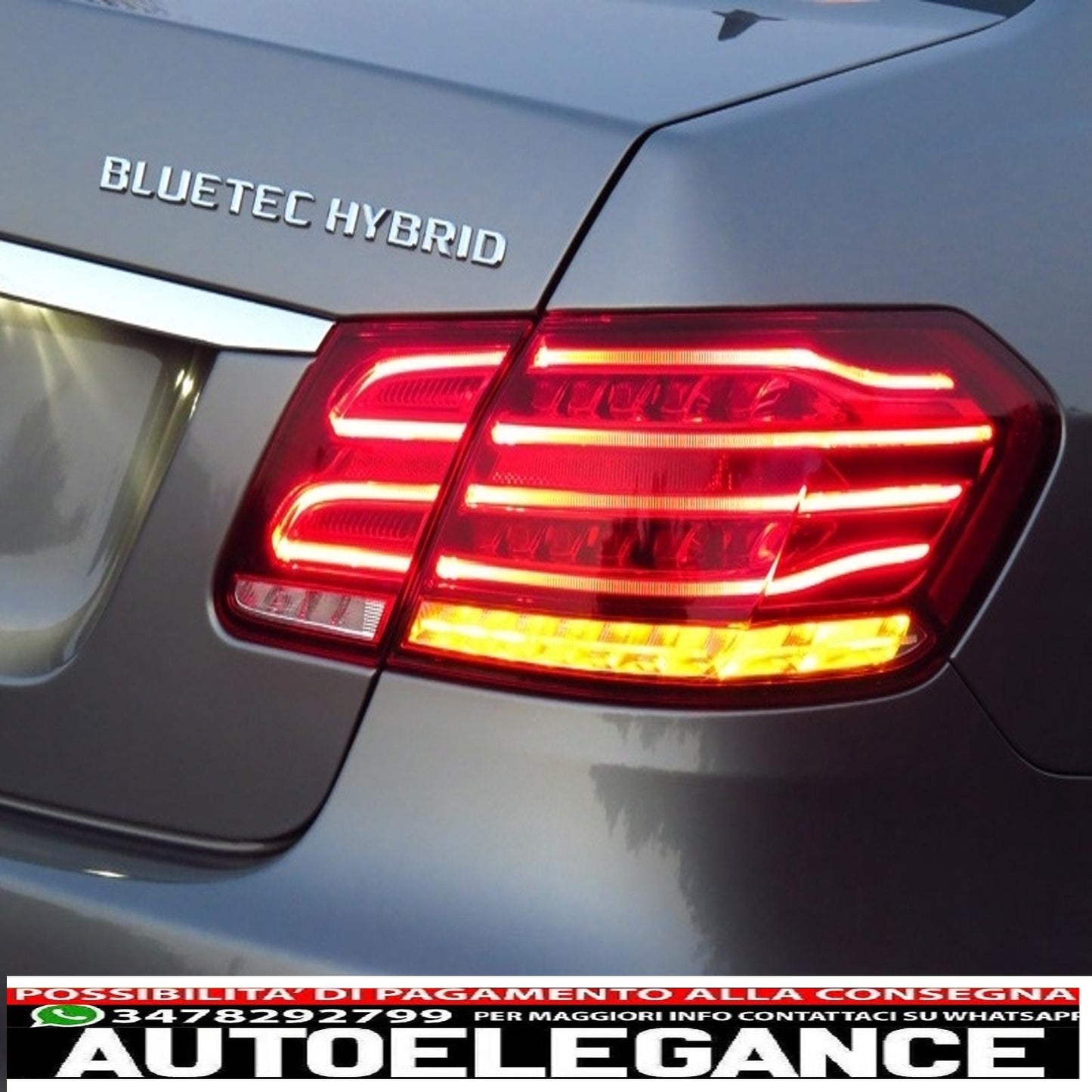led light bar rear lights suitable for mercedes e class w212 (2009-2013) conversion restyling design transparent red