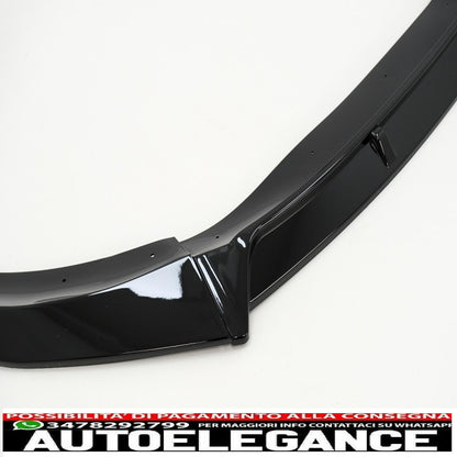 Front Bumper Spoiler Lip Extension Fit For Mercedes CLA C117 X117 Sport Line (2016-2018) Piano Black 