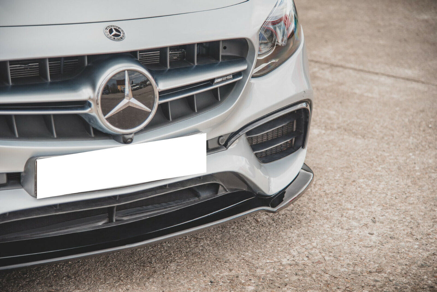SPLITTER SUITABLE FOR MERCEDES E-CLASS W213 AMG E63 2016-2020 GLOSSY BLACK LOOK