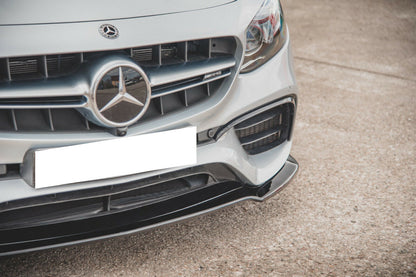 SPLITTER SUITABLE FOR MERCEDES E-CLASS W213 AMG E63 2016-2020 GLOSSY BLACK LOOK