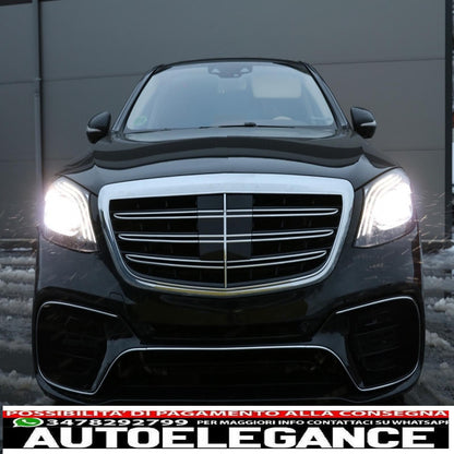 griglia anteriore adatta per mercedes classe s w222 (2014-08.2020) s63 s65 design cromato