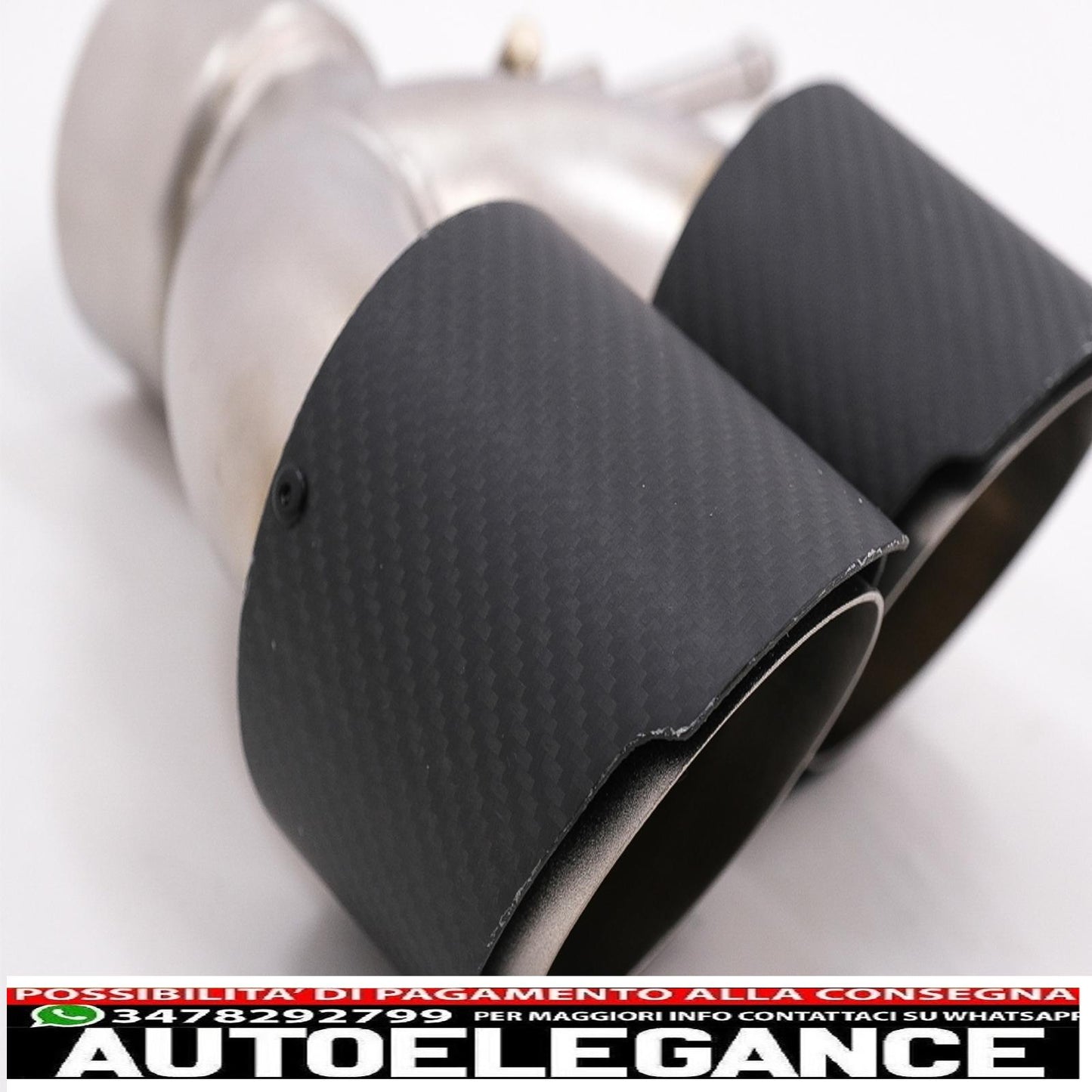 terminali di scarico in fibra di carbonio adatti per land rover range rover e suv finitura opaca ingresso 8 cm
