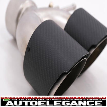 terminali di scarico in fibra di carbonio adatti per land rover range rover e suv finitura opaca ingresso 8 cm