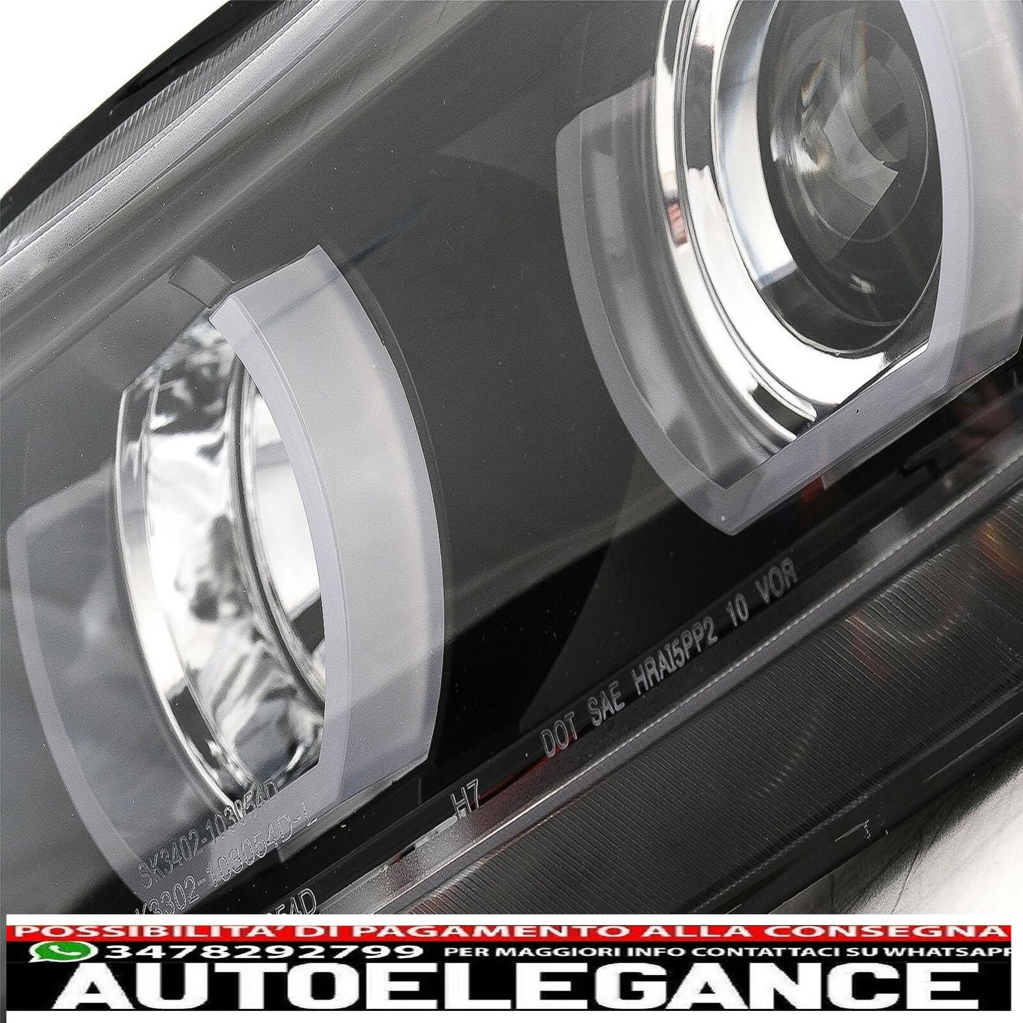 3D U-LED Xenon Headlights for BMW 3 E90 Limousine E91 Touring 03.2005-08.2008 LHD Black 