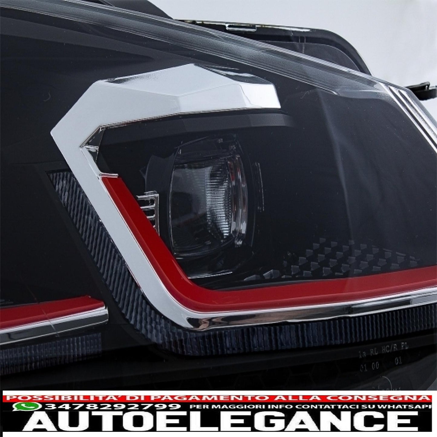 central grille front grille suitable for vw golf 6 vi (2008-2012) with led headlights dynamic sequential cornering lights and dynamic gti design