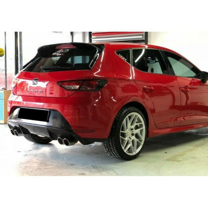 SOTTO PARAURTI POSTERIORE SEAT LEON 5F 2012-2016 DIFFUSORE TUNING ABS NERO FR