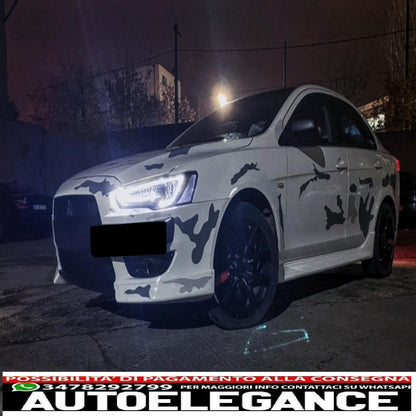 led drl headlights suitable for mitsubishi lancer (2007-2017) double projector dynamic sequential signal 