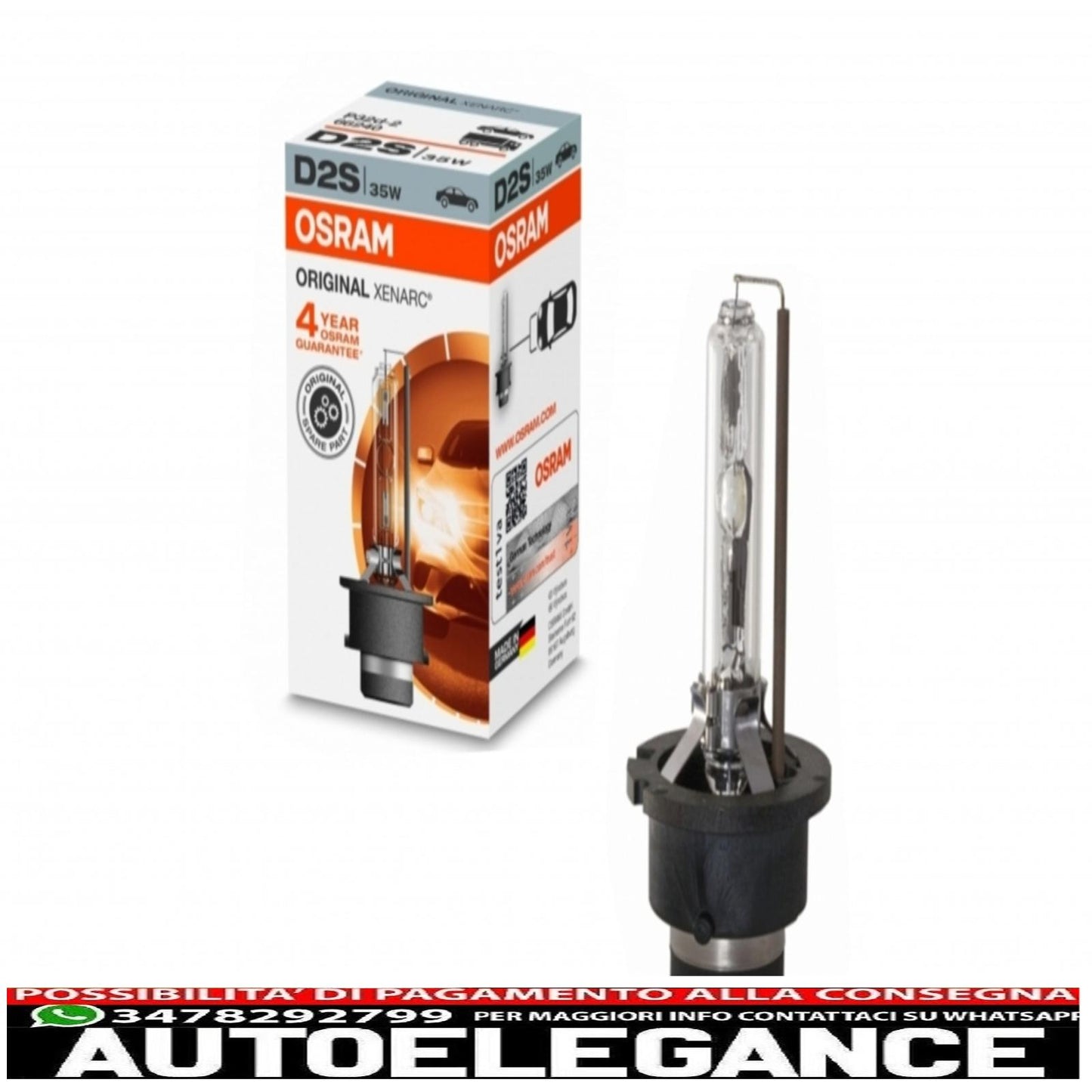 Osram Xenarc Original D2s lampada allo xeno nascosta 66240 35 W