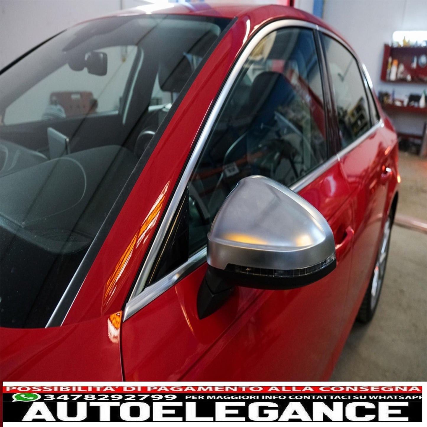Copri specchietti adatti per audi a4 b9 (2016-) alloggiamento completo placcato in alluminio AUTOELEGANCERICAMBI