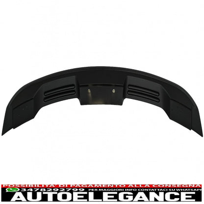 Trunk Spoiler Suitable for Ford Mustang Mk6 Sixth Generation (2015-2020) GT500 Design Matte Black 