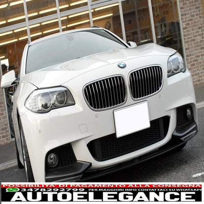 pacchetto diffusore d'aria e spoiler paraurti anteriore adatto per BMW F10 F11 Serie 5 (2011-2017) design M-Performance