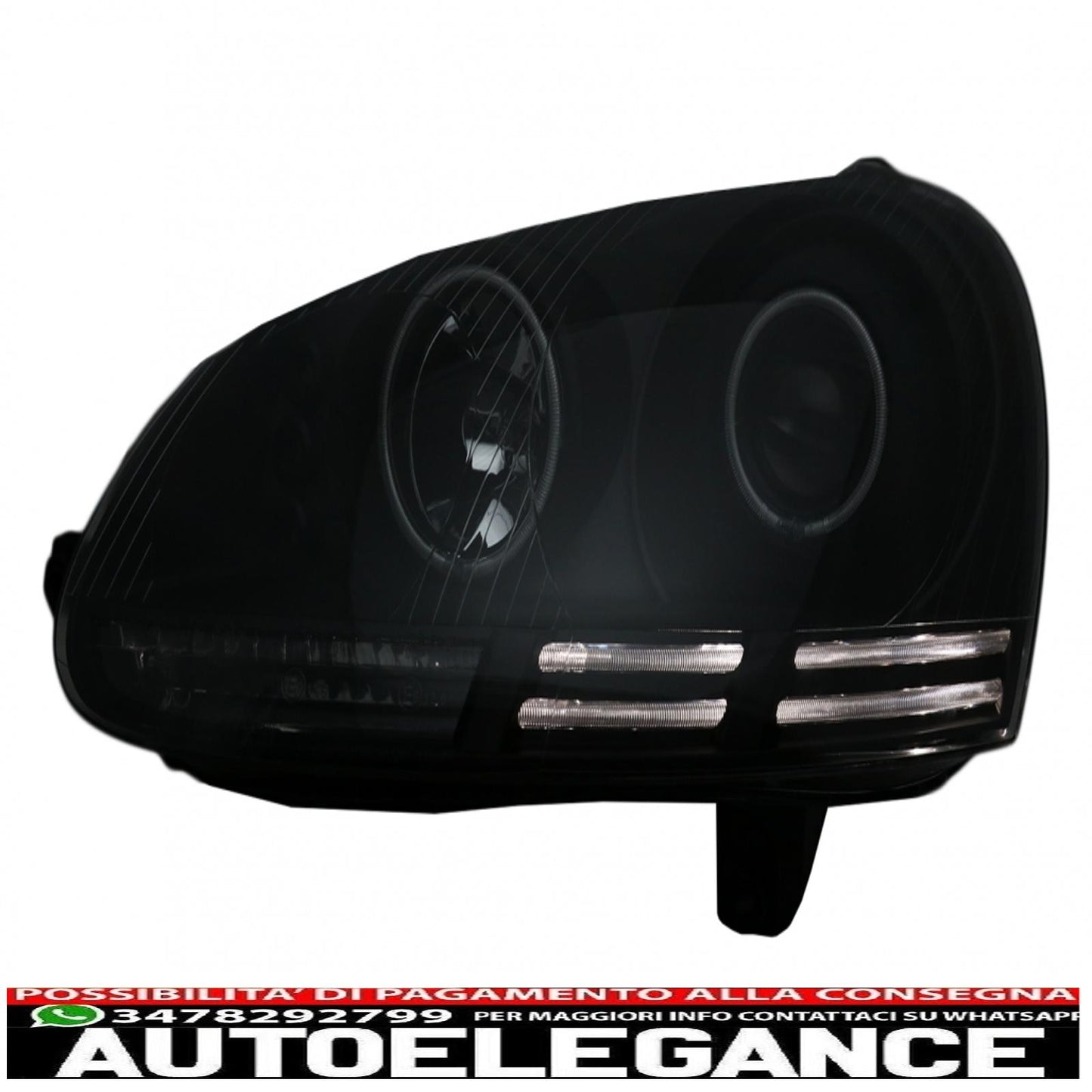 ccfl led headlights angel eye suitable for vw golf v 5 jetta 5 (2004-2009) black 