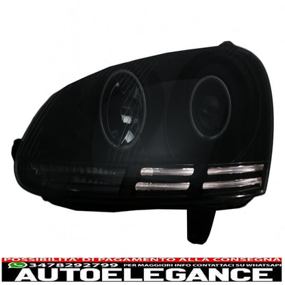 ccfl led headlights angel eye suitable for vw golf v 5 jetta 5 (2004-2009) black 