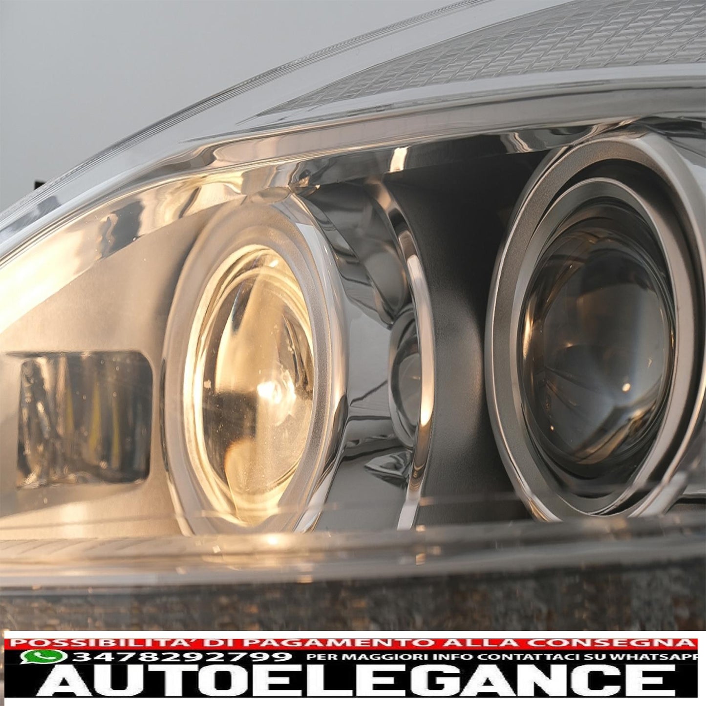 led headlights suitable for mercedes s class w221 (2005-2009) restyling look left 