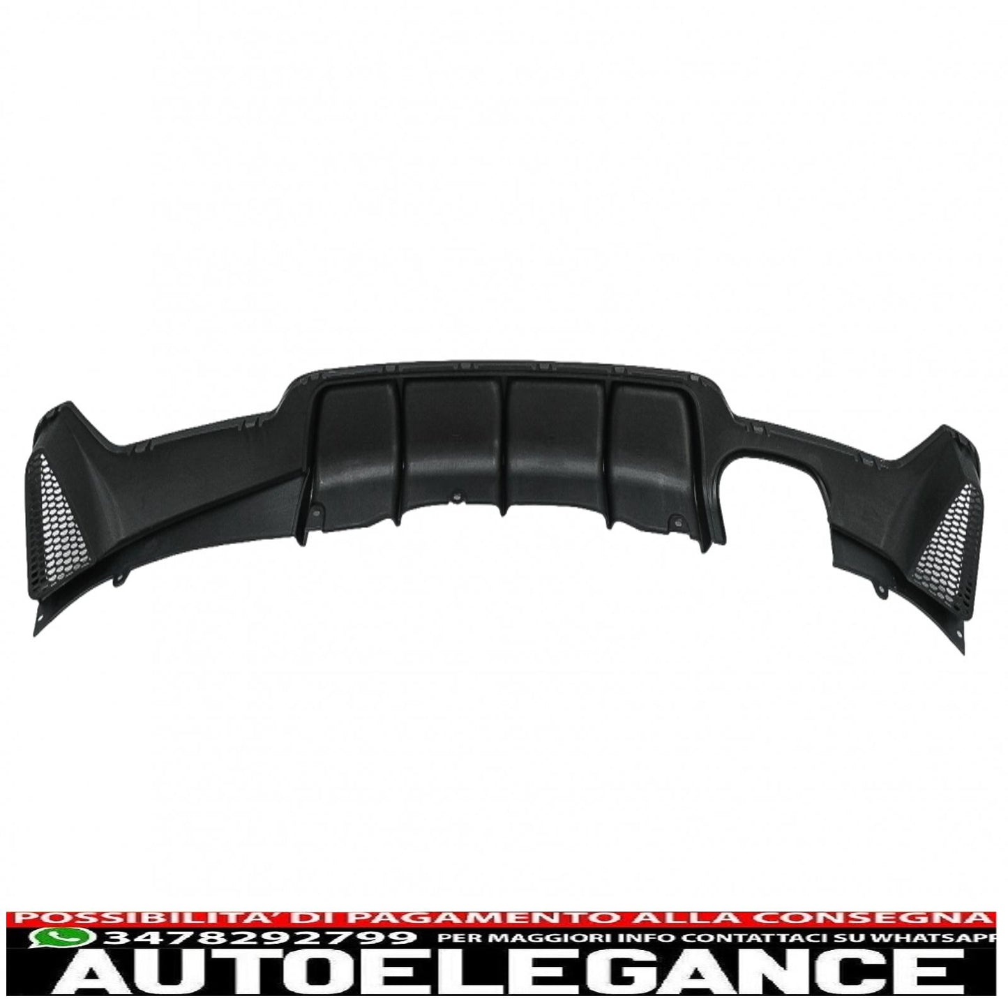 Rear bumper diffuser suitable for bmw 4 series f32 f33 f36 (2013-2019) coupe cabrio m design left double outlet piano black