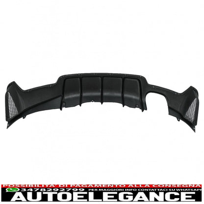 Rear bumper diffuser suitable for bmw 4 series f32 f33 f36 (2013-2019) coupe cabrio m design left double outlet piano black