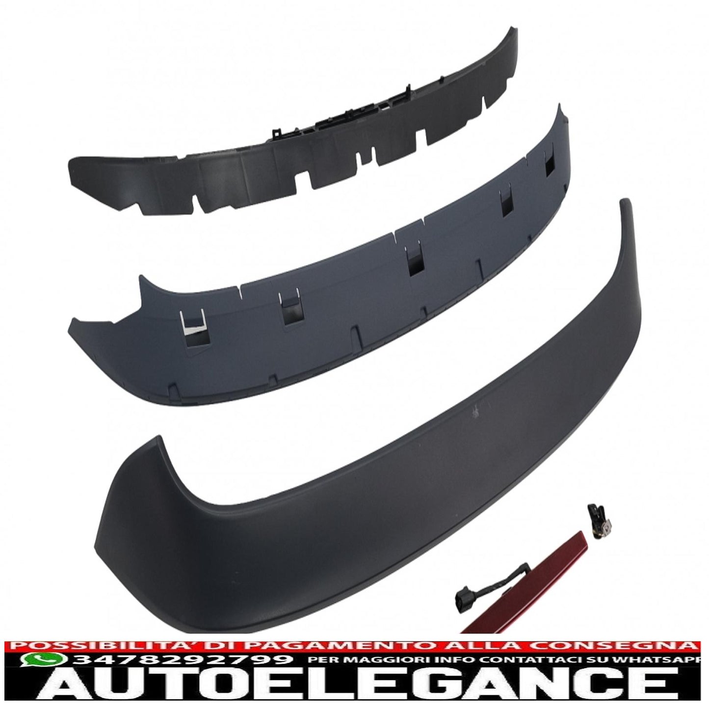 roof spoiler with LED brake light suitable for vw golf vi (2008 onwards) design r20