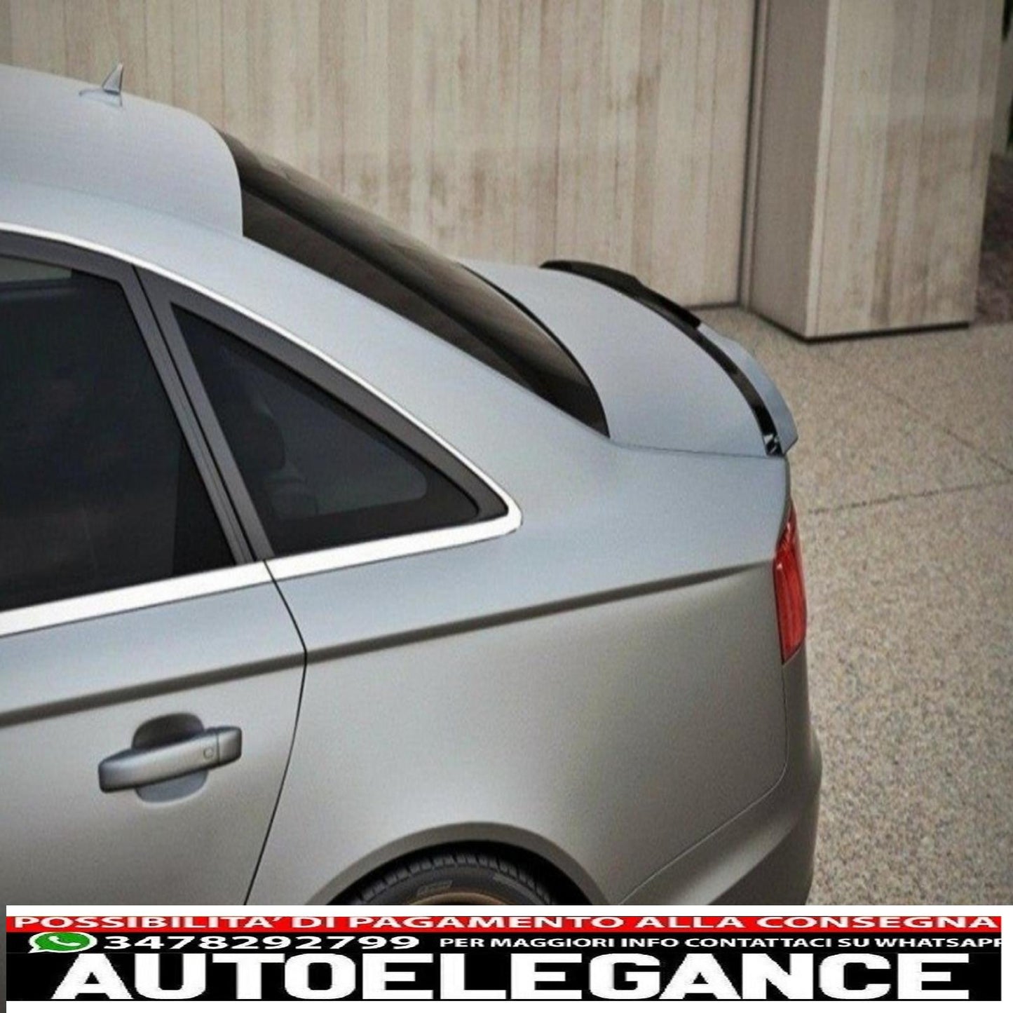 trunk spoiler suitable for audi a6 c7 4g sedan 4 doors (2011-2018) piano black 