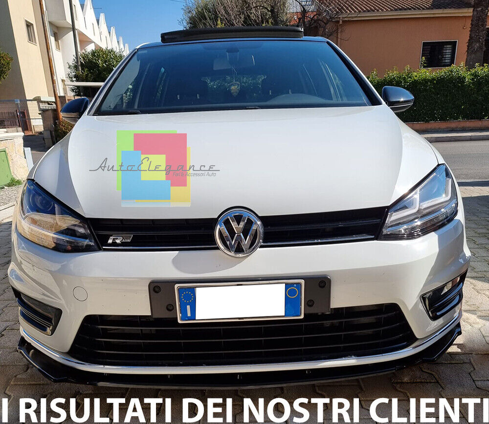 LIP SPOILER UNDER FRONT BUMPER VW GOLF 7.5 R 2016-2019 GLOSSY SPLITTER