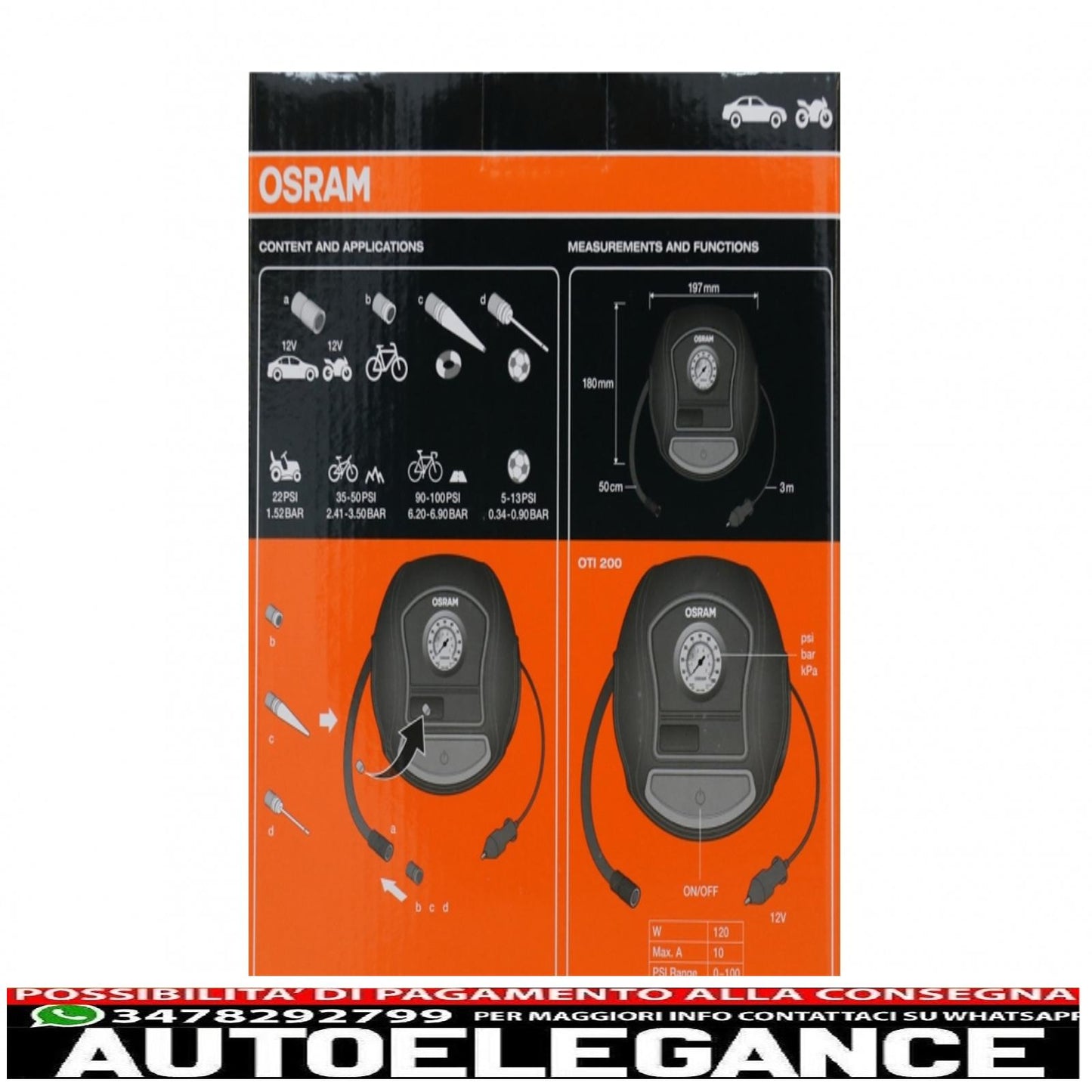 Osram tyre inflator tyreinflate 200 oti200